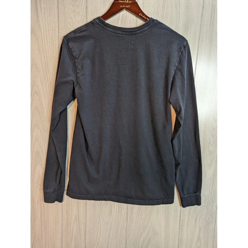 Nike Baltimore Orioles Bird Logo Tee Mens Size Small S Black Long Sleeve Chrome